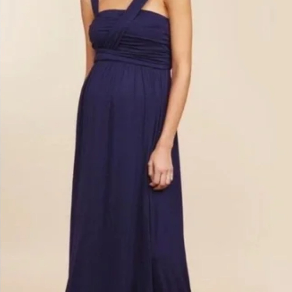 Motherhood Maternity Strapless Dark Blue Navy Dress XL